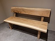 Suar bench with backrest - 160x45x7cm