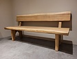 Suar bench with backrest - 200x45x7cm