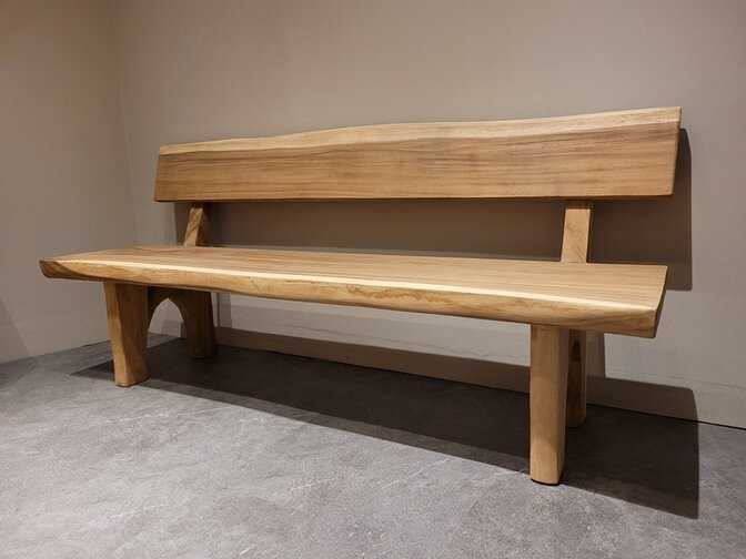 Suar bench with backrest - 200cm