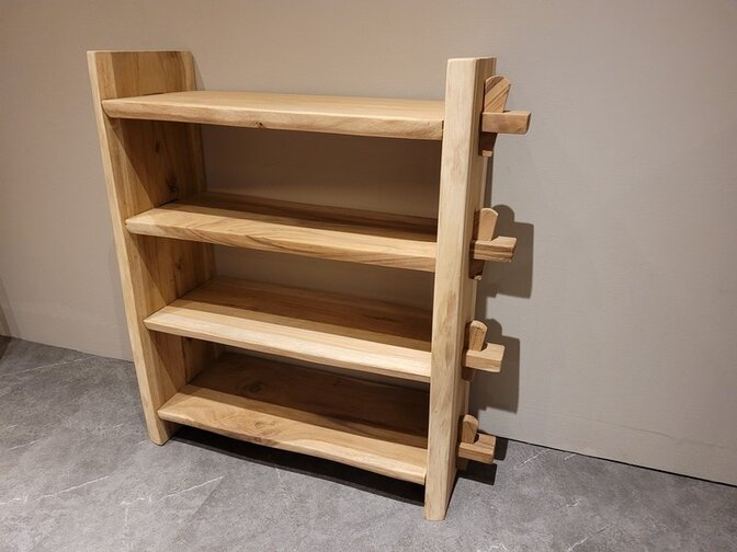 Suar wood bookcase 110x110cm