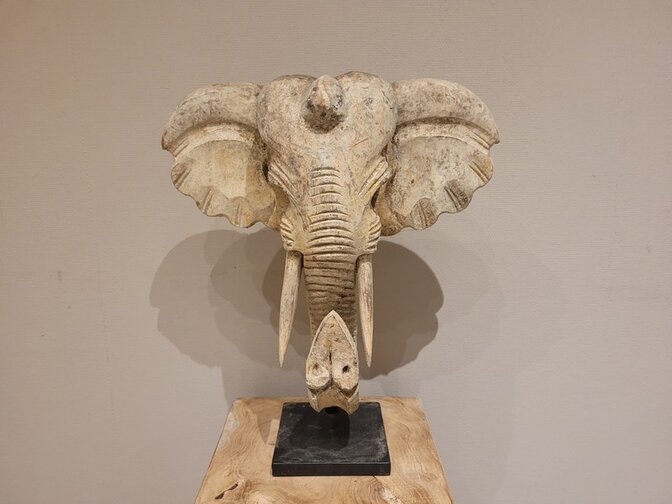 Elephant head on stand - 50cm