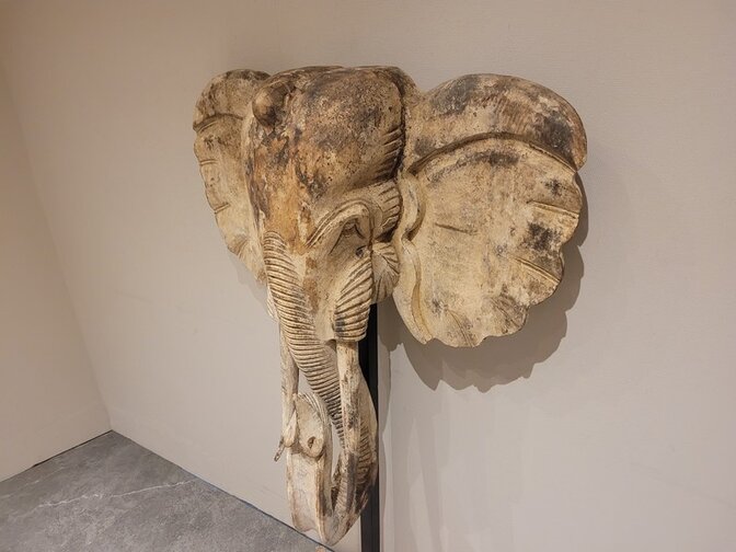 Elephant head on stand - 150cm