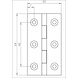 Fingertip Designs 2x Möbelscharnier 64mm | Antik Bronze Fingertip Designs 2x Möbelscharnier 64mm | Antik Bronze