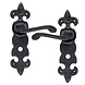 Ludlow Foundries Gusseisen Türdrücker Fleur-de-Lis - WC-Schloss Ludlow Foundries Gusseisen Türdrücker Fleur-de-Lis - WC-Schloss
