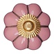 Good in Style Porzellanknauf pinke Blume mit goldenen Streifen Good in Style Porzellanknauf pinke Blume mit goldenen Streifen