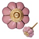 Good in Style Porzellanknauf pinke Blume mit goldenen Streifen Good in Style Porzellanknauf pinke Blume mit goldenen Streifen
