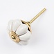 Good in Style Porzellanknauf weiße Blume mit goldenen Streifen Good in Style Porzellanknauf weiße Blume mit goldenen Streifen