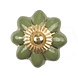 Good in Style Porzellanknauf grüne Blume mit goldenen Streifen Good in Style Porzellanknauf grüne Blume mit goldenen Streifen