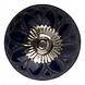 Good in Style Porzellanknauf Relief - Blume dunkelblau mit schwarz Good in Style Porzellanknauf Relief - Blume dunkelblau mit schwarz