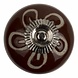 Good in Style Porzellanknauf Relief - Blume II braun mit beige Good in Style Porzellanknauf Relief - Blume II braun mit beige