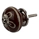 Good in Style Porzellanknauf Relief - Blume II braun mit beige Good in Style Porzellanknauf Relief - Blume II braun mit beige