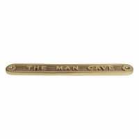 Spruchschild "The Man Cave" - Messing