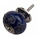 Good in Style Porzellanknauf Relief - Blumen blau mit schwarz Good in Style Porzellanknauf Relief - Blumen blau mit schwarz