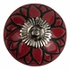 Good in Style Porzellanknauf Relief - Blume rot mit schwarz Good in Style Porzellanknauf Relief - Blume rot mit schwarz