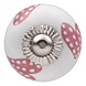 Good in Style Porzellanknauf weiß mit hellpink/weiß gepunktete Herzchen 30mm Good in Style Porzellanknauf weiß mit hellpink/weiß gepunktete Herzchen 30mm