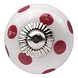 Good in Style Porzellanknauf weiß mit dunkelpinken Punkten 30mm Good in Style Porzellanknauf weiß mit dunkelpinken Punkten 30mm