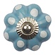 Good in Style Porzellanknauf Blume - blau mit weißen Punkten Good in Style Porzellanknauf Blume - blau mit weißen Punkten