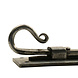 Good in Style Schmiedeeisen Türriegel Haken gebogen 185mm - Zinn-Effekt Good in Style Schmiedeeisen Türriegel Haken gebogen 185mm - Zinn-Effekt
