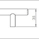 Fingertip Designs Möbelgriff T-Form - 156mm - rostfreier Stahl Fingertip Designs Möbelgriff T-Form - 156mm - rostfreier Stahl