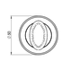 Serozzetta WC und Bad Rosette 50mm - Antik-Messing Serozzetta WC und Bad Rosette 50mm - Antik-Messing