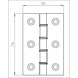 Carlisle Brass Scharniere mit Kugellager | 76 x 50mm Carlisle Brass Scharniere mit Kugellager | 76 x 50mm