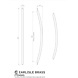 Fingertip Designs Möbelgriff "Bogen" 372mm | Satin Nickel Fingertip Designs Möbelgriff "Bogen" 372mm | Satin Nickel
