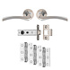Carlisle Brass Türbeschlagset "Sines" | komplettes Set | Satin Nickel Carlisle Brass Türbeschlagset "Sines" | komplettes Set | Satin Nickel