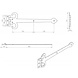 Ludlow Foundries Gusseisen Scharnier Schwert - 343mm Ludlow Foundries Gusseisen Scharnier Schwert - 343mm