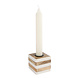 Gifts Amsterdam Kerzenhalter "Stripes" Naturholz/Weiß | Quadratisch | Holz | 6 x 6 x 5cm Gifts Amsterdam Kerzenhalter "Stripes" Naturholz/Weiß | Quadratisch | Holz | 6 x 6 x 5cm