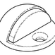 Ludlow Foundries Türstopper halbrund | Nickel poliert Ludlow Foundries Türstopper halbrund | Nickel poliert