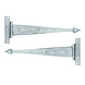 Ludlow Foundries 2x Schmiedeeisen Scharnier spitz 455mm | Zinn-Effekt Ludlow Foundries 2x Schmiedeeisen Scharnier spitz 455mm | Zinn-Effekt