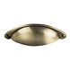 Fingertip Designs Muschelgriff 104mm | Antik Messing brüniert Fingertip Designs Muschelgriff 104mm | Antik Messing brüniert