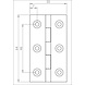 Fingertip Designs 2x Möbelscharnier 64mm | Satin Messing Fingertip Designs 2x Möbelscharnier 64mm | Satin Messing
