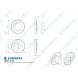 Eurospec "Steelworx" WC und Bad Rosette 50mm | Satin Eurospec "Steelworx" WC und Bad Rosette 50mm | Satin