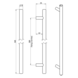 Fingertip Designs Stangengriff 288mm | Mattschwarz Fingertip Designs Stangengriff 288mm | Mattschwarz