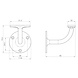 Carlisle Brass Handlaufhalter 80mm | Chrome Poliert Carlisle Brass Handlaufhalter 80mm | Chrome Poliert