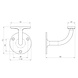 Carlisle Brass Handlaufhalter 80mm | Chrome Poliert Carlisle Brass Handlaufhalter 80mm | Chrome Poliert