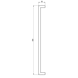 Fingertip Designs Eckiger Möbelgriff - 320mm | Mattschwarz Fingertip Designs Eckiger Möbelgriff - 320mm | Mattschwarz