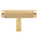 Messtique Möbelknopf T-Modell "Knurled" | 50mm | Messing poliert - unlackiert Messtique Möbelknopf T-Modell "Knurled" | 50mm | Messing poliert - unlackiert