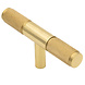 Messtique Möbelknopf T-Modell "Knurled" | 75mm | Messing poliert - lackiert Messtique Möbelknopf T-Modell "Knurled" | 75mm | Messing poliert - lackiert