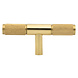 Messtique Möbelknopf T-Modell "Knurled" | 75mm | Messing poliert - lackiert Messtique Möbelknopf T-Modell "Knurled" | 75mm | Messing poliert - lackiert