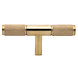Messtique Möbelknopf T-Modell "Knurled" | 75mm | Messing poliert - unlackiert Messtique Möbelknopf T-Modell "Knurled" | 75mm | Messing poliert - unlackiert
