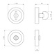Carlisle Brass WC und Bad Rosette 50mm | Chrome/Nickel Carlisle Brass WC und Bad Rosette 50mm | Chrome/Nickel