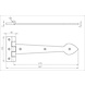 Ludlow Foundries Gusseisen Scharnier Speer 275mm Ludlow Foundries Gusseisen Scharnier Speer 275mm