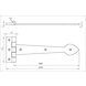 Ludlow Foundries Gusseisen Scharnier Speer 380mm Ludlow Foundries Gusseisen Scharnier Speer 380mm