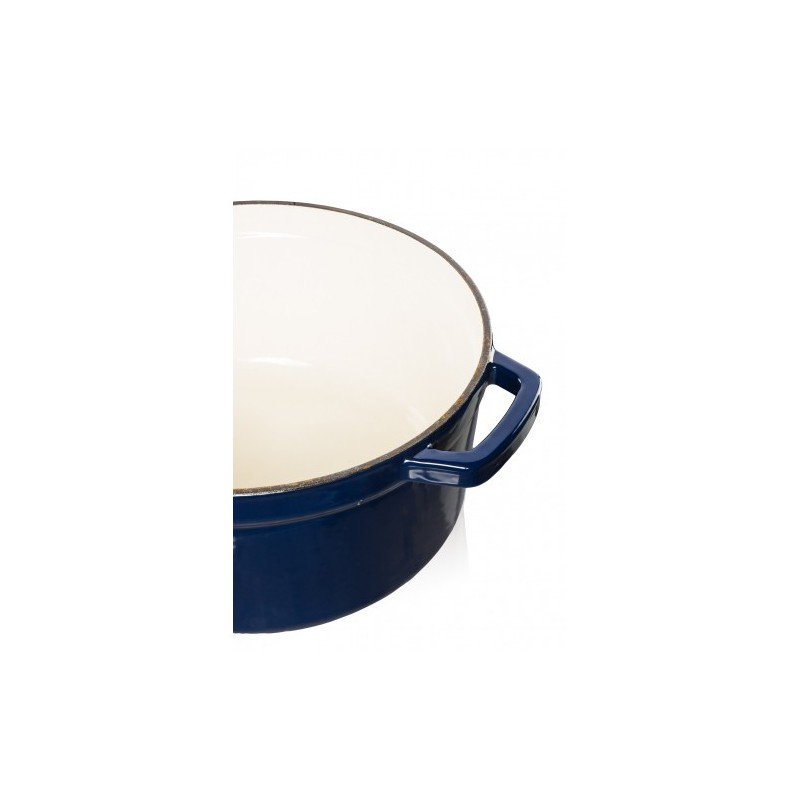 Grand Feu Geëmailleerde Gietijzeren Braadpan Donker Blauw 3.5L Grand Feu
