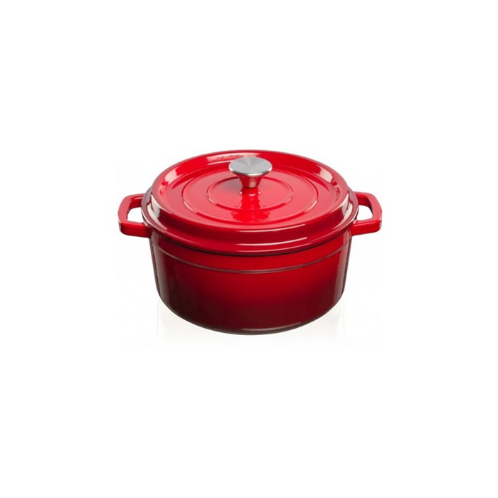 Grand Feu Geëmailleerde Gietijzeren Braadpan Rood 3.5L Grand Feu