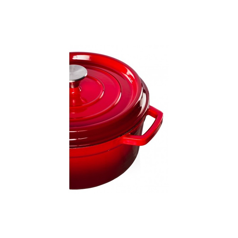 Grand Feu Geëmailleerde Gietijzeren Braadpan Rood 3.5L Grand Feu