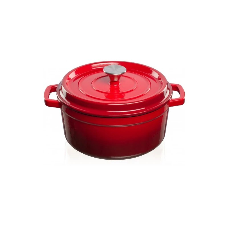 Grand Feu Geëmailleerde Gietijzeren Braadpan Rood 4.7L Grand Feu