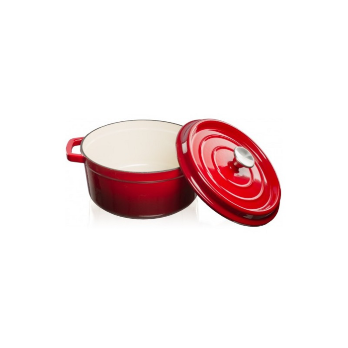 Grand Feu Geëmailleerde Gietijzeren Braadpan Rood 4.7L Grand Feu